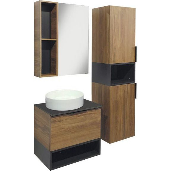 Тумба подвесная с раковиной Comforty Штутгарт 60 см (раковина 9111), дуб тёмно-коричневый - фото, картинка 7 Тумба подвесная с раковиной Comforty Штутгарт 60 см (раковина 9111), дуб тёмно-коричневый - фото 7