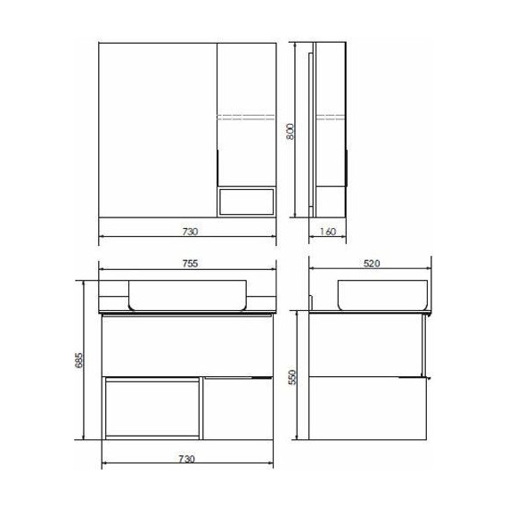 Тумба подвесная с раковиной Comforty Штутгарт 75 см, дуб тёмно-коричневый - фото, картинка 10 Тумба подвесная с раковиной Comforty Штутгарт 75 см, дуб тёмно-коричневый - фото 10