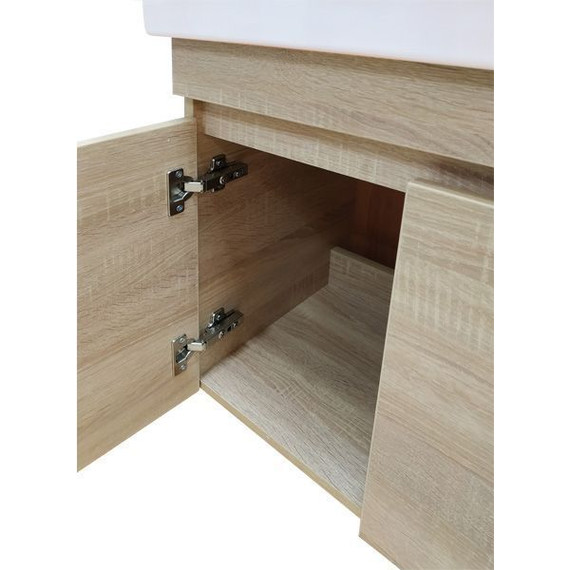 Тумба подвесная с раковиной Comforty Тромсе 60 см, дуб сонома - фото, картинка 11 Тумба подвесная с раковиной Comforty Тромсе 60 см, дуб сонома - фото 11