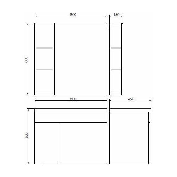 Тумба подвесная с раковиной Comforty Тромсе 80 см, дуб сонома - фото 15