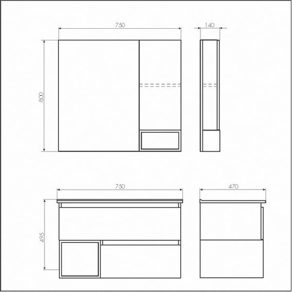 Тумба подвесная с раковиной Comforty Турин 75 см, дуб белый - фото 10