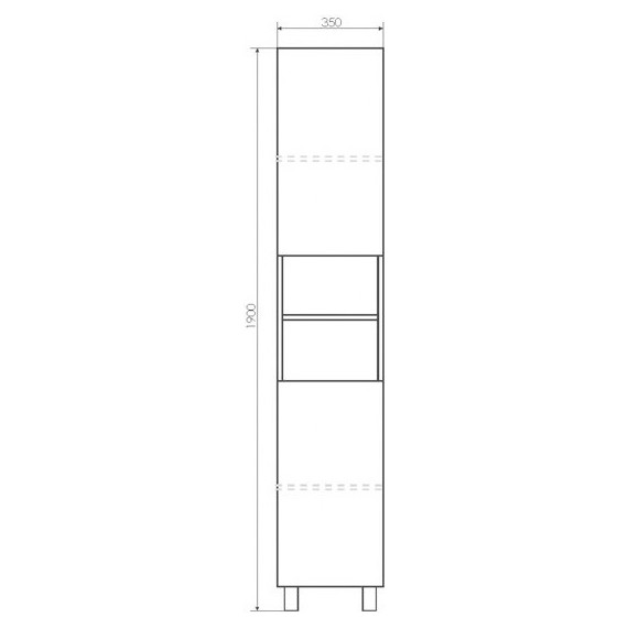 Пенал напольная Comforty Верона 35H см, дуб белый - фото 11