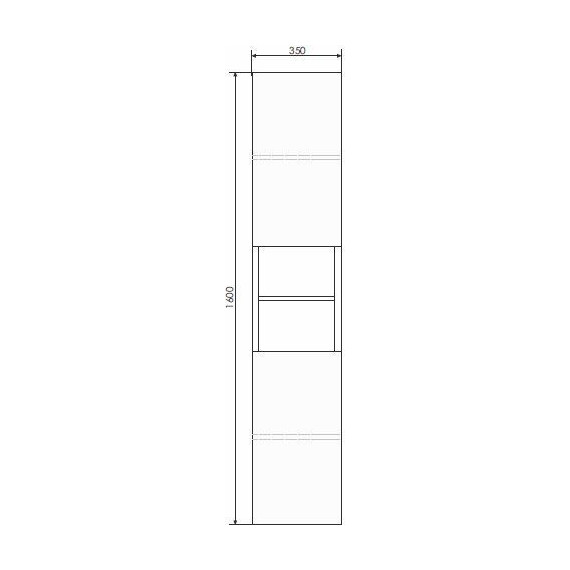 Пенал подвесной Comforty Верона 35 см, дуб белый - фото 9