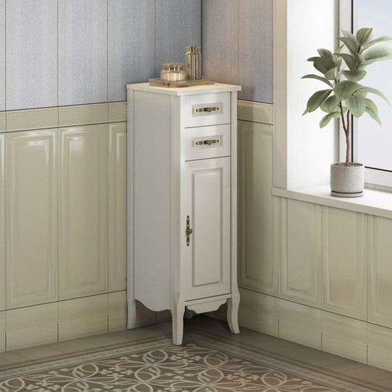 Пенал напольный Comforty Версаль 40 см, слоновая кость - фото 2