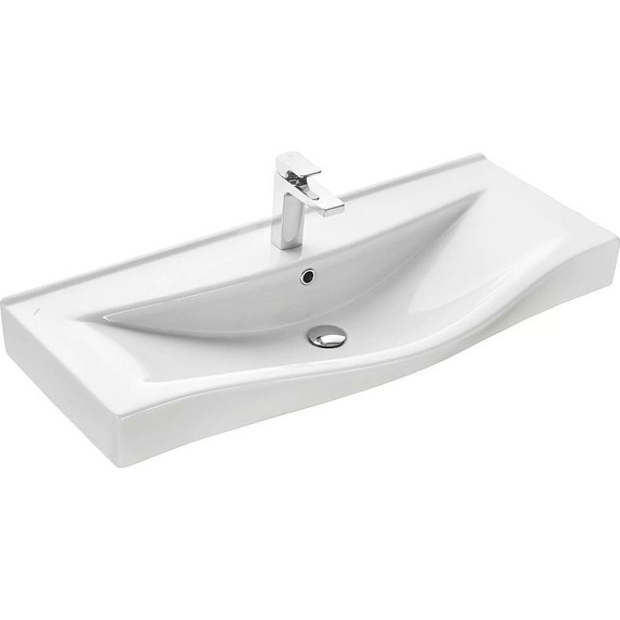 Тумба подвесная с раковиной Акватон Нортон 100 см 1A2490K0NT010, белый/дуб эндгрейн - фото, картинка 10 Тумба подвесная с раковиной Акватон Нортон 100 см 1A2490K0NT010, белый/дуб эндгрейн - фото 10