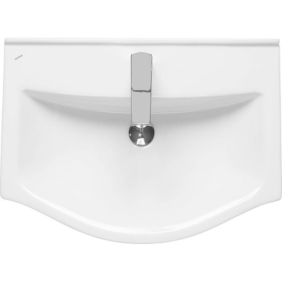 Тумба подвесная с раковиной Акватон Нортон 65 см 1A2488K0NT010, белый/дуб эндгрейн - фото 13