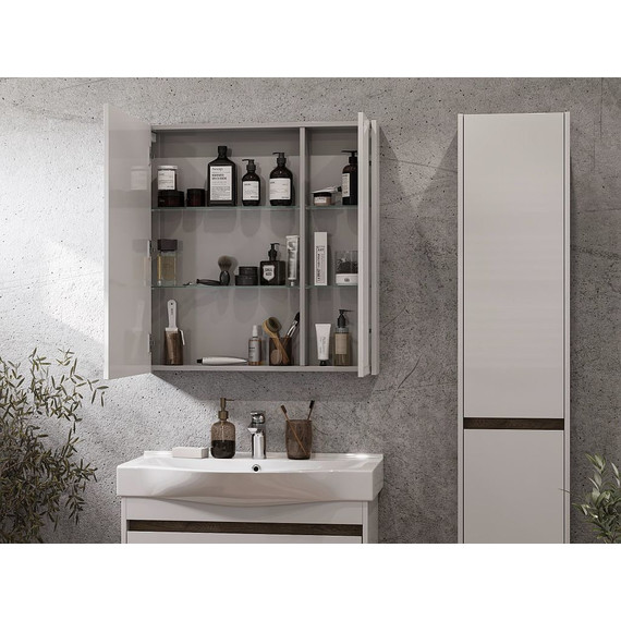 Зеркало-шкаф Акватон Нортон 80 см 1A249202NT010, белый - фото, картинка 8 Зеркало-шкаф Акватон Нортон 80 см 1A249202NT010, белый - фото 8