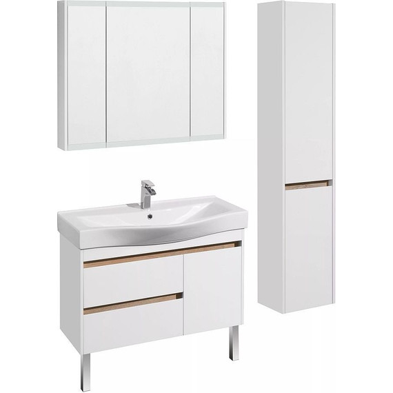 Зеркало-шкаф Акватон Нортон 100 см 1A249302NT010, белый - фото, картинка 6 Зеркало-шкаф Акватон Нортон 100 см 1A249302NT010, белый - фото 6