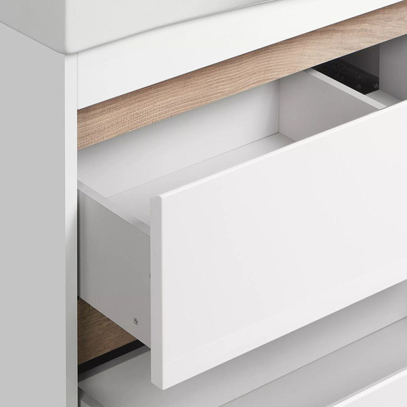 Тумба подвесная с раковиной Акватон Нортон 80 см 1A2489K0NT010, белый/дуб эндгрейн - фото, картинка 10 Тумба подвесная с раковиной Акватон Нортон 80 см 1A2489K0NT010, белый/дуб эндгрейн - фото 10