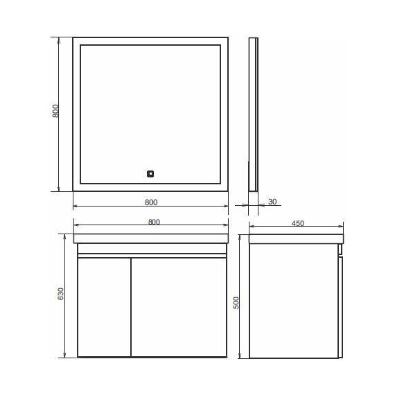 Зеркало Comforty Гиацинт 80 см - фото 6