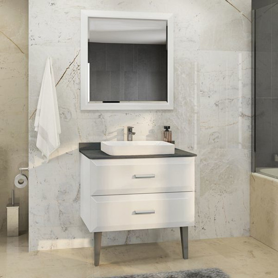 Зеркало Comforty Империя 80 см, белый - фото 2