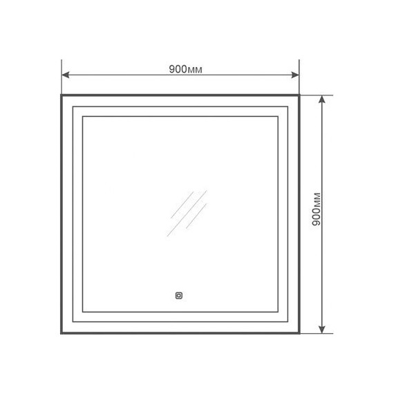 Зеркало Comforty Квадрат 90 см - фото 3
