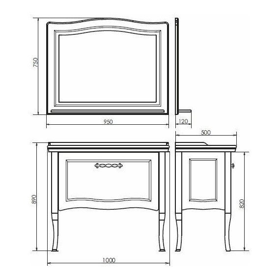 Зеркало Comforty Павия 100 см, белый - фото 6