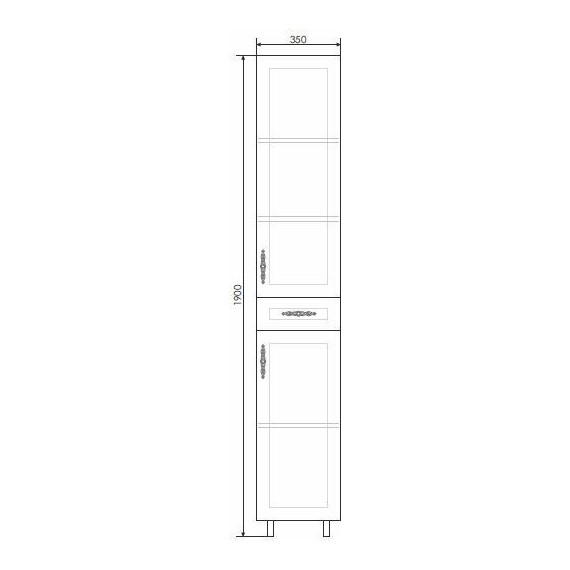 Пенал напольный Comforty Севилья 35 см, слоновая кость - фото 11