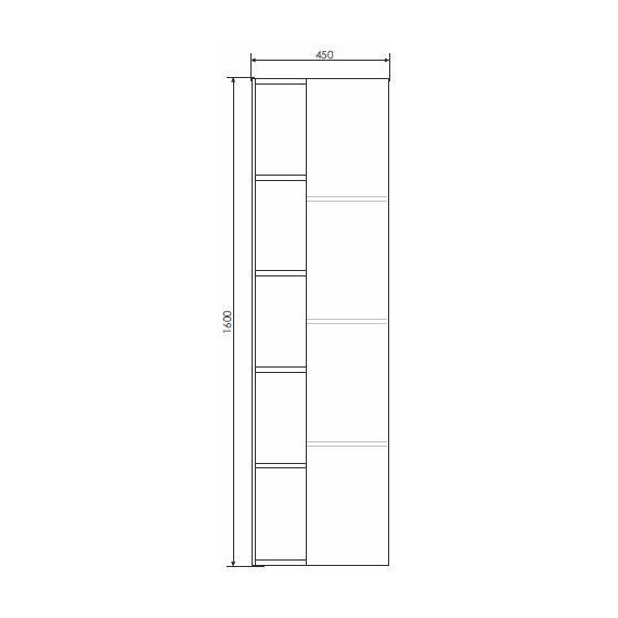 Пенал подвесной Comforty Турин 45 см, дуб бежевый - фото 13