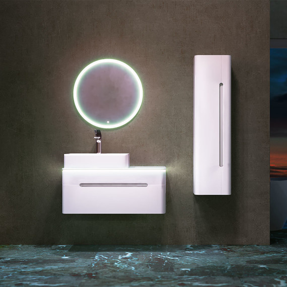 Зеркало Jorno Shine 65 см Shi.02.65/W - фото 4