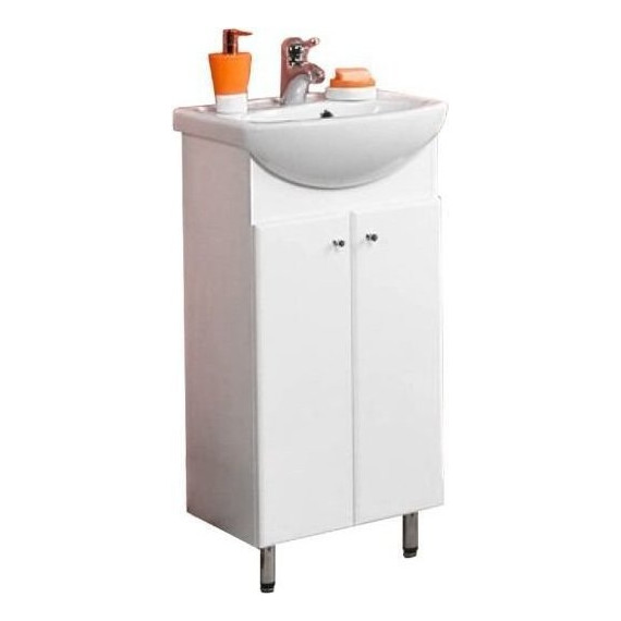 Тумба напольная с раковиной Акватон Мира 45 см 1A1044K1MR010, белый - фото, картинка 3 Тумба напольная с раковиной Акватон Мира 45 см 1A1044K1MR010, белый - фото 3