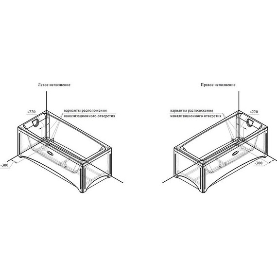 Ванна акриловая Радомир Веста 150x70 см (в комплекте каркас), Размер - мм: 1500х700 - фото 12