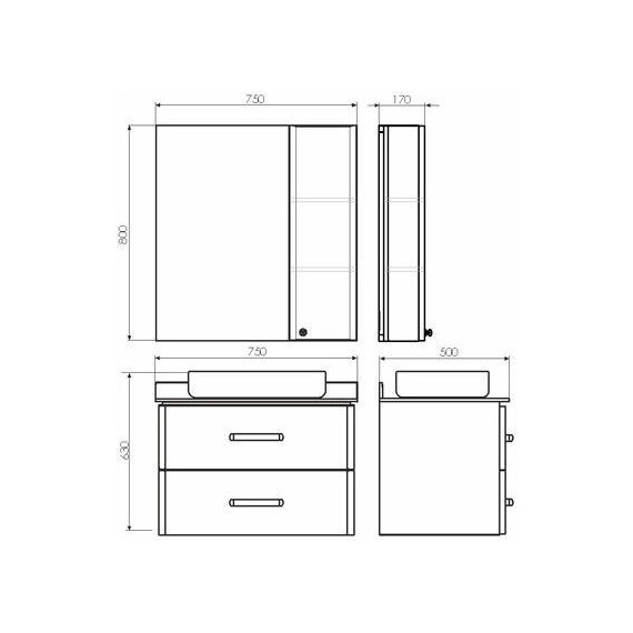 Зеркало-шкаф Comforty Амстердам 75 см, белый - фото 7