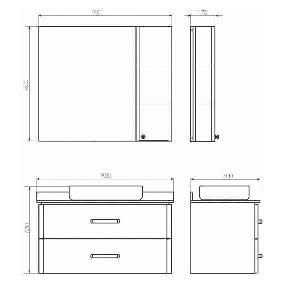 Зеркало-шкаф Comforty Амстердам 95 см, белый - фото 6