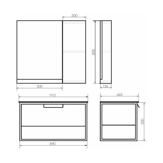 Зеркало-шкаф Comforty Бонн 80 см, дуб дымчатый - фото 7