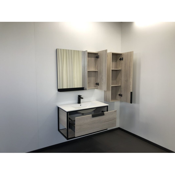 Зеркало-шкаф Comforty Бонн 80 см, дуб дымчатый - фото 5