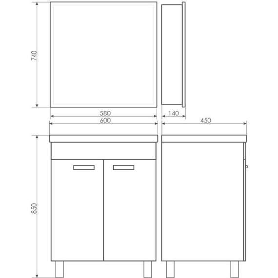 Зеркало-шкаф Comforty Диана 60 см, белый - фото 5