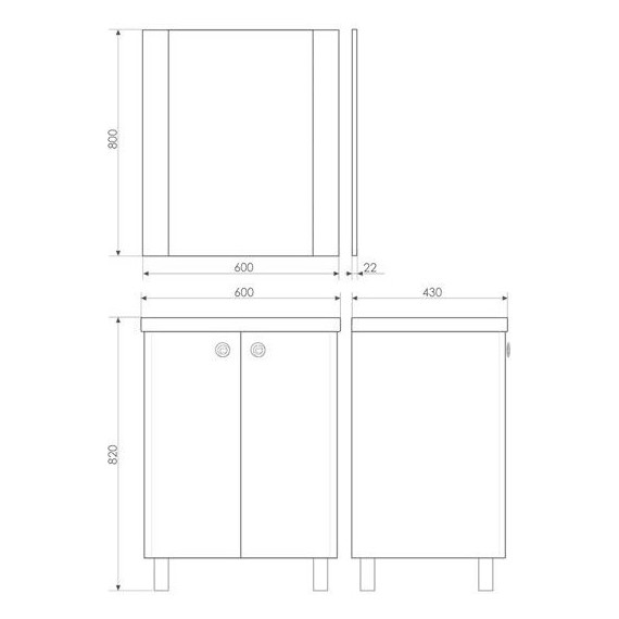 Зеркало Comforty Флоренция 60 см, белый - фото 4
