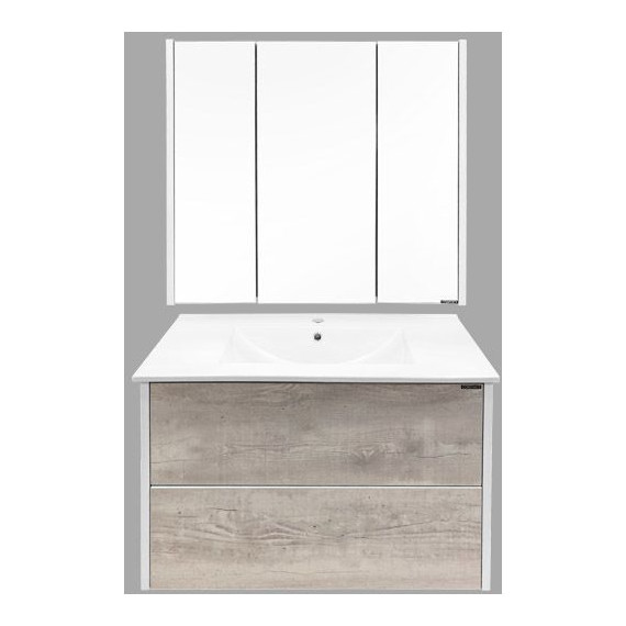 Зеркало-шкаф Comforty Женева 90 см, дуб белый - фото 5