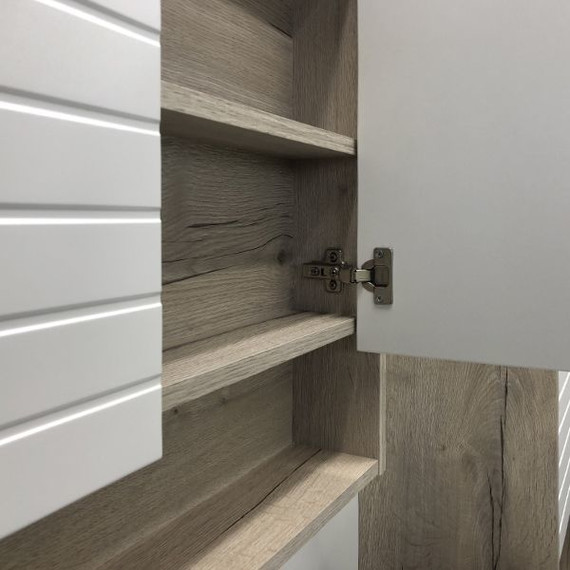 Зеркало-шкаф Comforty Клеон 60 см, дуб дымчатый - фото 5