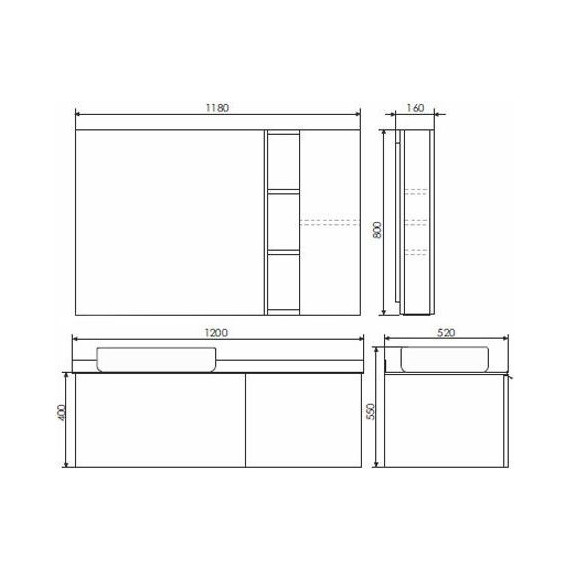 Зеркало-шкаф Comforty Милан 120 см, белый - фото 5