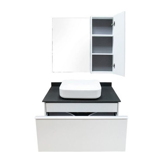 Зеркало-шкаф Comforty Милан 90 см, белый - фото 5