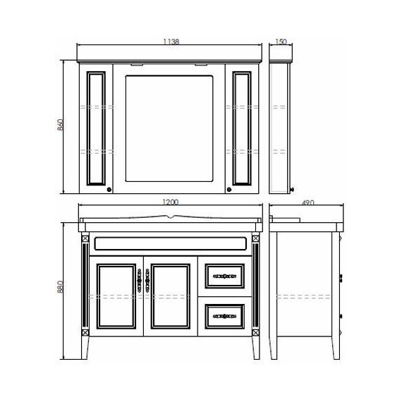 Зеркало-шкаф Comforty Палермо 120 см, белый - фото 6