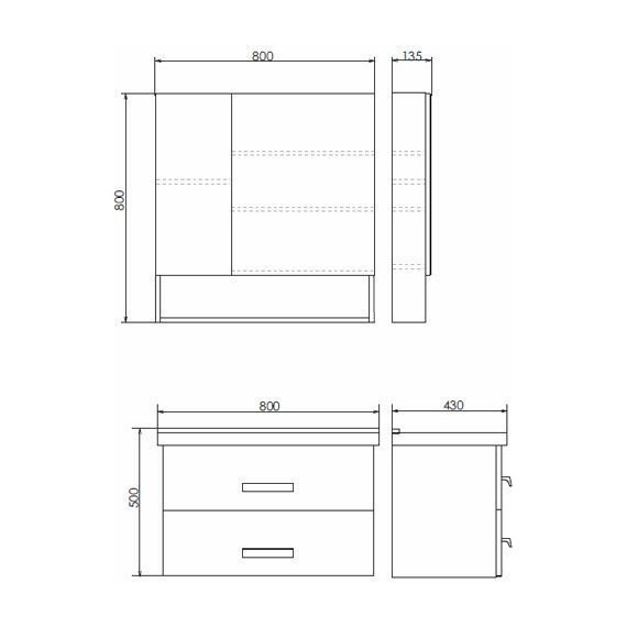 Зеркало-шкаф Comforty Парма 80 см, дуб дымчатый - фото 9