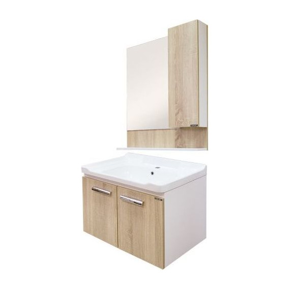 Зеркало-шкаф Comforty Рига 70 см, дуб сонома - фото 4