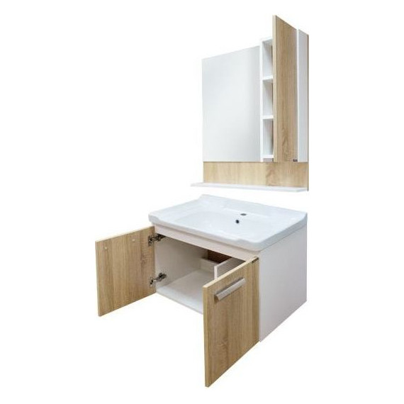 Зеркало-шкаф Comforty Рига 70 см, дуб сонома - фото 5