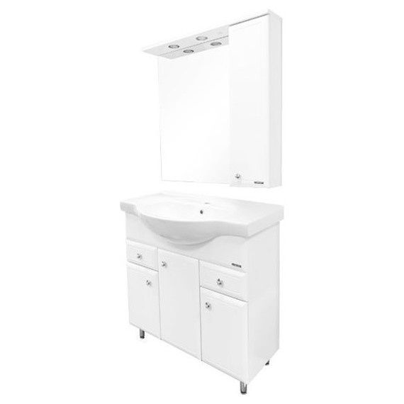 Зеркало-шкаф Comforty Сочи 85 см, белый - фото 6