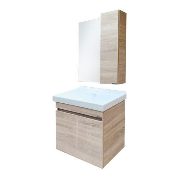 Зеркало-шкаф Comforty Тромсе 60 см, дуб сонома - фото 5