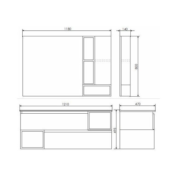 Зеркало-шкаф Comforty Турин 120 см, дуб бежевый - фото 6