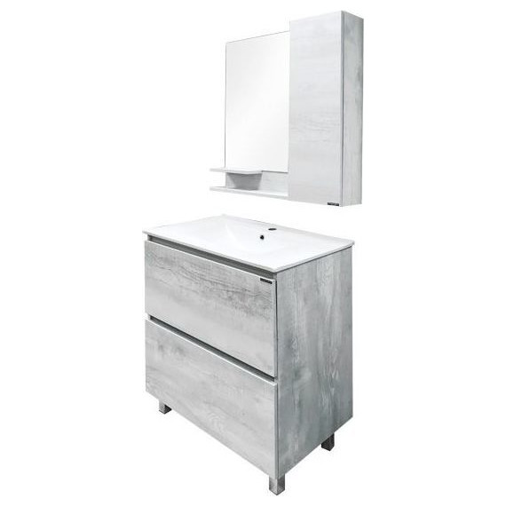 Зеркало-шкаф Comforty Верона 75 см, дуб белый - фото 5