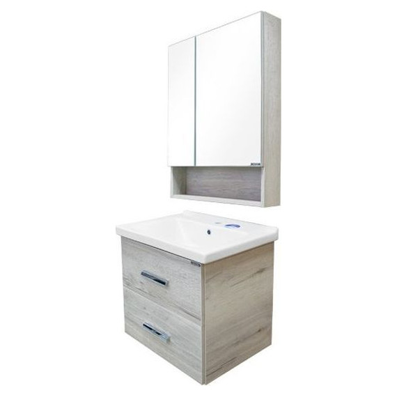 Зеркало-шкаф Comforty Парма 60 см, дуб дымчатый - фото 4