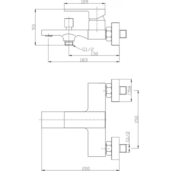 Смеситель для ванны BelBagno Romano ROM-VAS-CRM - фото, картинка 2 Смеситель для ванны BelBagno Romano ROM-VAS-CRM - фото 2