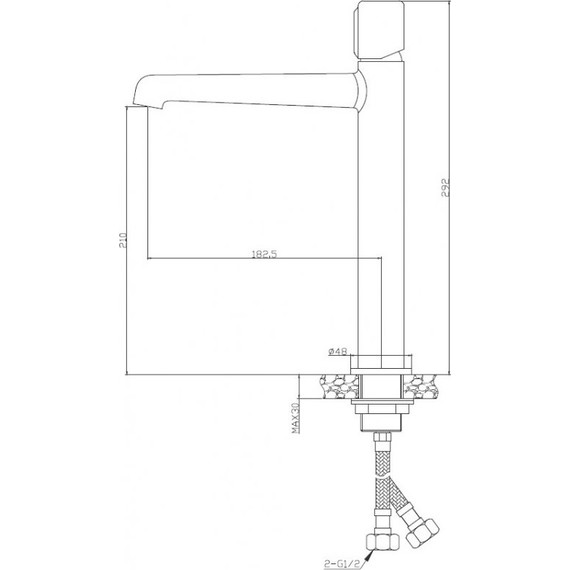 Смеситель для раковины высокий BelBagno UNO-LMC-CRM, Цвет производителя: хром - фото 2