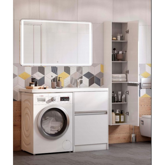 Раковина над стиральной машиной Акватон Лондри 120 см 1A72243KLH010 (раковина справа) - фото 7