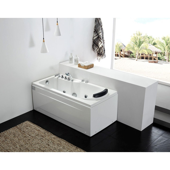 Ванна гидромассажная Gemy G9006-1.7 B 172x77 см L - фото 2