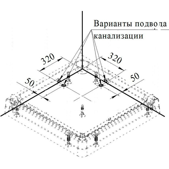 Поддон акриловый Радомир Дрим/Санрайз 100х100 см - фото 3