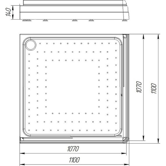 Поддон акриловый Радомир Дрим/Санрайз 110х110 см - фото 2