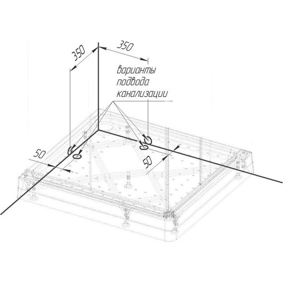 Поддон акриловый Радомир Дрим 90х100 см R - фото, картинка 3 Поддон акриловый Радомир Дрим 90х100 см R - фото 3