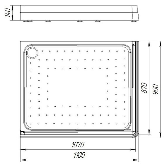 Поддон акриловый Радомир Дрим 90х110 см L - фото, картинка 2 Поддон акриловый Радомир Дрим 90х110 см L - фото 2