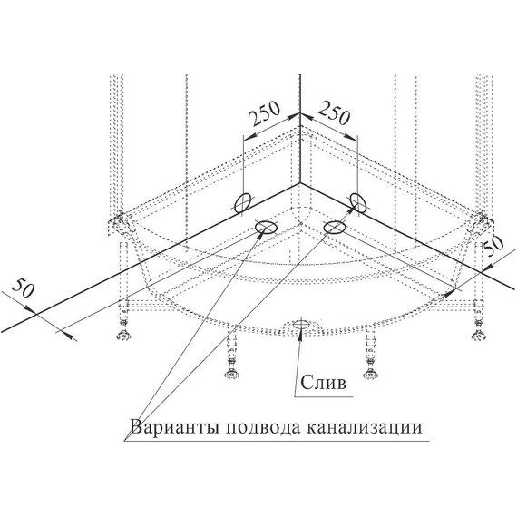 Поддон акриловый Радомир Соул 1 100х100 см - фото 4